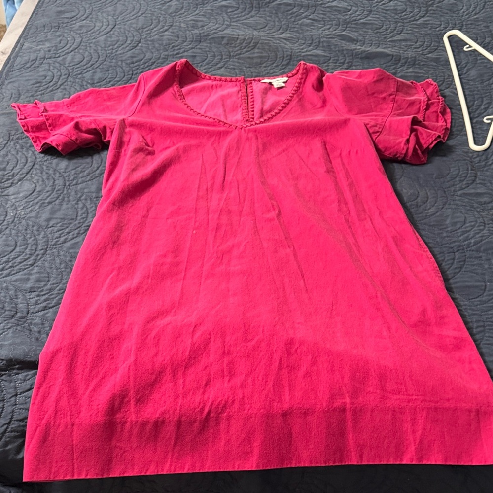 Vibrant Pink Short Sleeve Dress